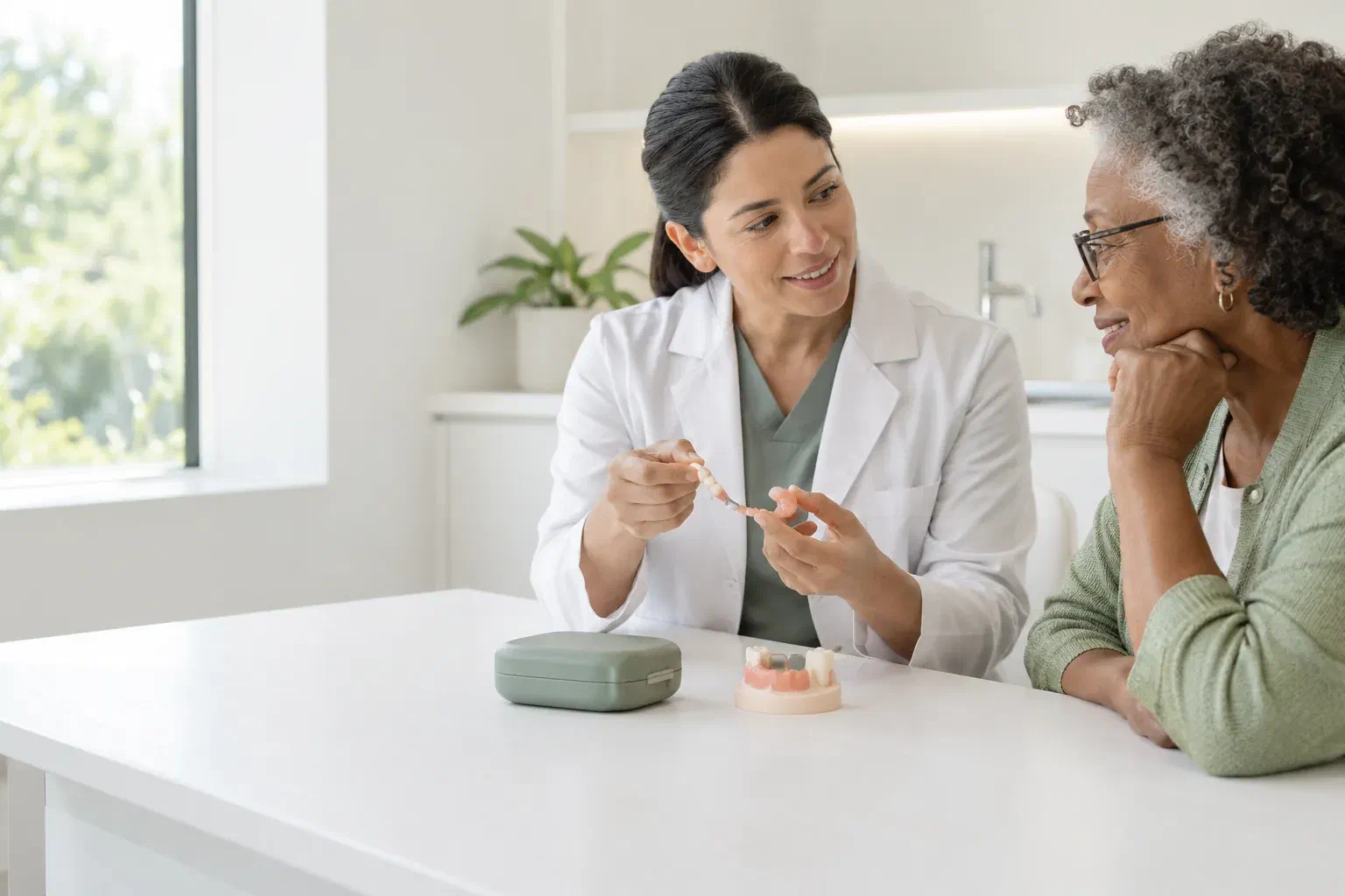 Illustrative consultation about a removable partial denture