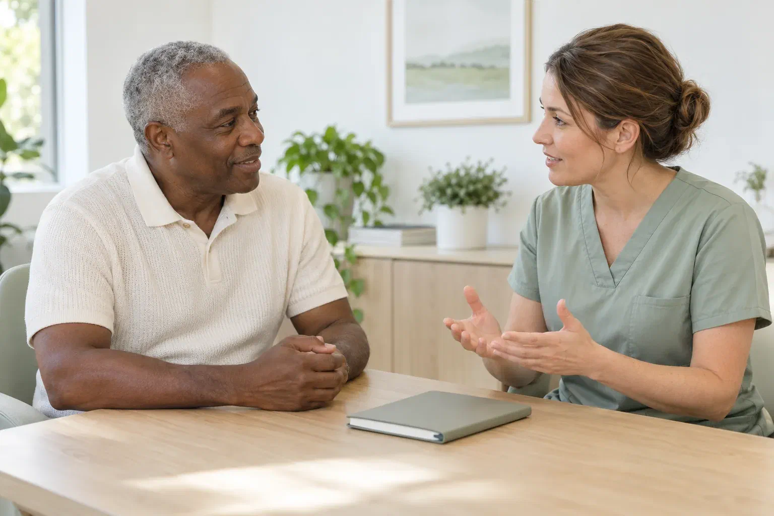 Illustrative adult consultation about the dental part of sleep-apnea care