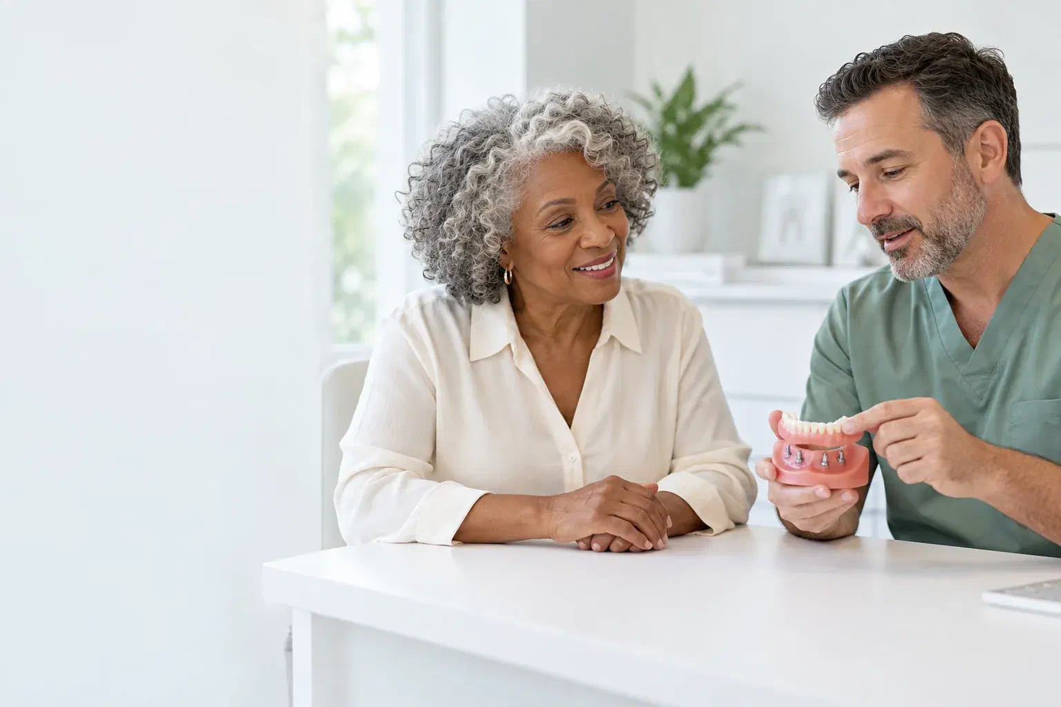 Illustrative discussion of a removable implant-retained denture